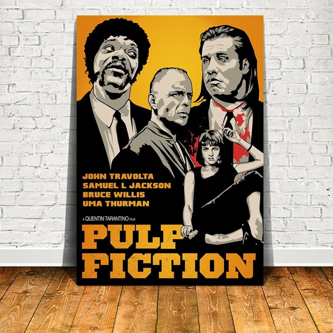 Pulp Fiction Movie Poster Canvas Painting Wall Art Poster Home Etsy