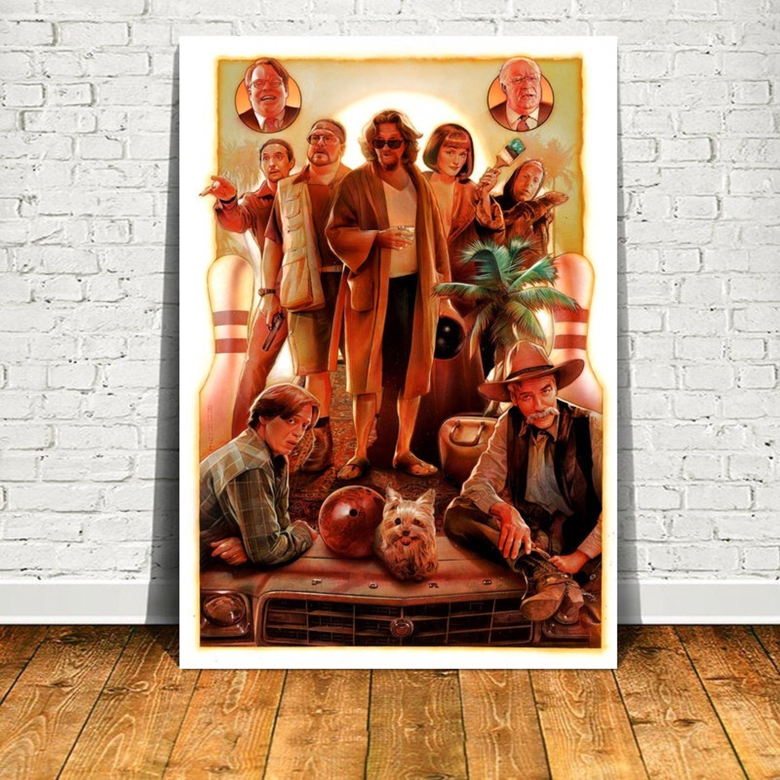 The Big Lebowski Movie Poster Canvas Painting Wall Art Poster Etsy