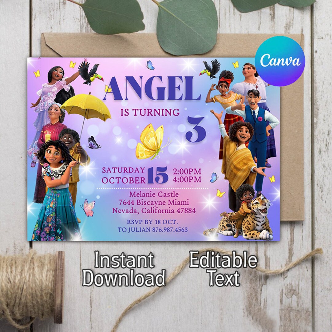 Encanto Birthday Invitation, Encanto Invitation, Encanto Party