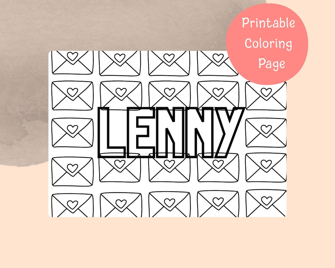 Love Letter Custom Coloring Page - Etsy