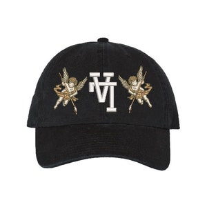 LA Upside Down - Inverted - with 2 Angels - Baseball Cap - Dad Hat - Embroidered - Low Profile Cap