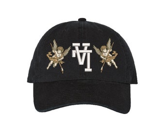 LA Upside Down - Inverted - with 2 Angels - Baseball Cap - Dad Hat - Embroidered - Low Profile Cap