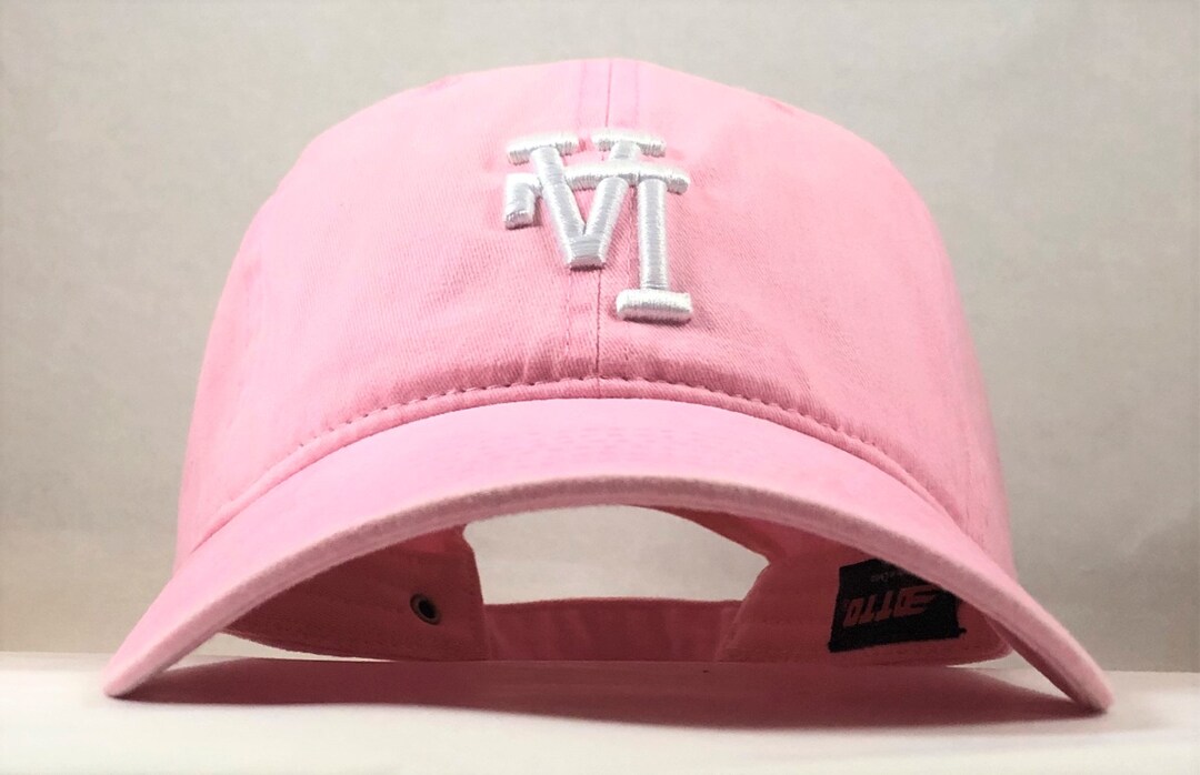 LA Upside Down Los Angeles Pink Dad Hat Washed Pigment Dyed Hat Smaller