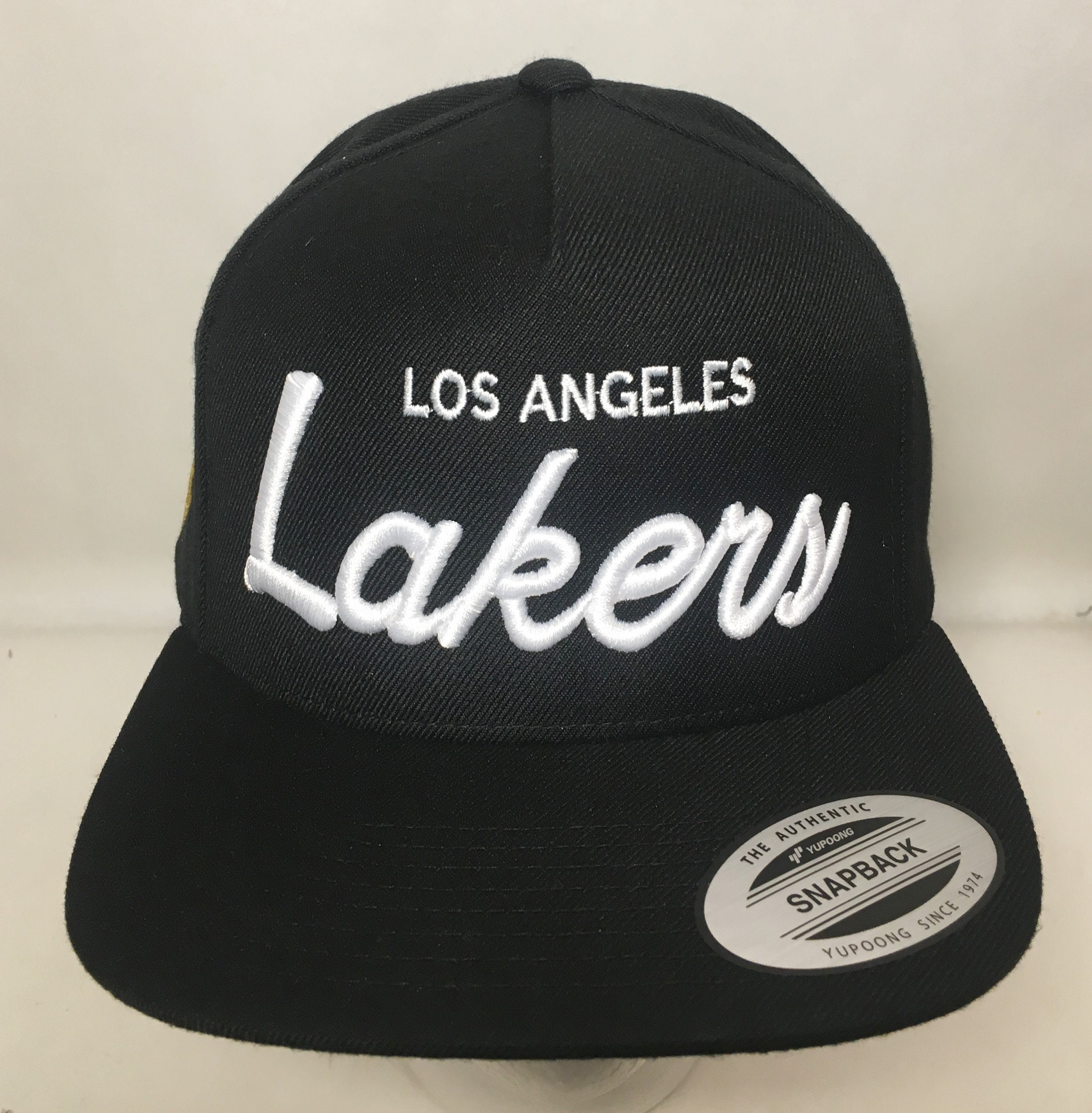 Los Angeles Lakers NWA Script Flat Bill Snapback Black Hat W/ | Etsy UK
