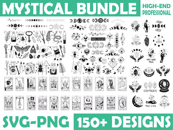 Mysticism ALL-IN-ONE Bundle | Mystical svg, Mystic Moon svg, Celestial svg bundle, Witchy svg, Magic Svg, Layered Files