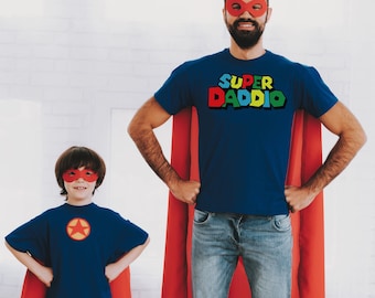 Camiseta Super Daddio para Gamer Dads y Super Mario Fans