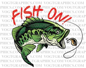 Bajo- ¡Pescado encendido! SVG / PNG