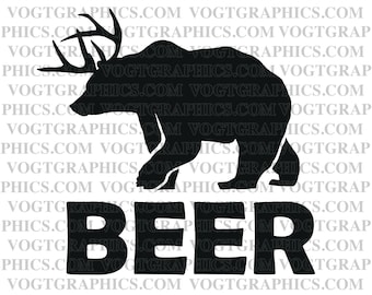 CERVEZA - oso / ciervo animal SVG / PNG