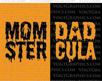 Momster and Dadcula Matching Halloween SVG | PNG | JPG