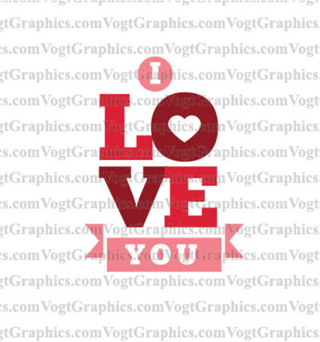 I Love You SVG PNG - Etsy