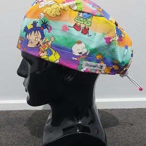 Childhood Nostalgia - scrub hat for women, scrub cap, scrub cap for women, surgical cap, scrub cap Australia, adjustable scrub cap. Rugrats