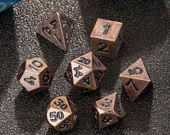 Mini Metal Dice Set For RPG, Mine Dice dnd Dice Set, Tiny Dice DND, Polyhedral Dice Set, Zinc Alloy Dice, Dice Gifts, DND Gifts