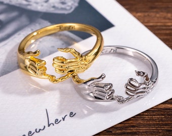 Pinky Promise Namnring, Löftesring, Pinky Promise, Rosa Svärring, Förlovningsring, Jag Svär Pinky Promise Ring