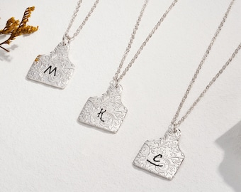 Gepersonaliseerde veetag ketting met initiële/logo, sterling zilver 925 merkketting, cowgirl's sieraden, damescadeau voor moeder/vriendin