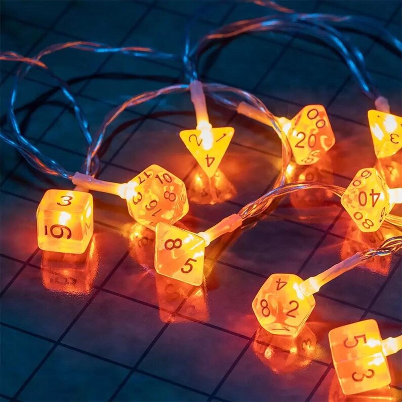 Handmade LED Dice Light Strands Fairy Lights DND LED String Etsy