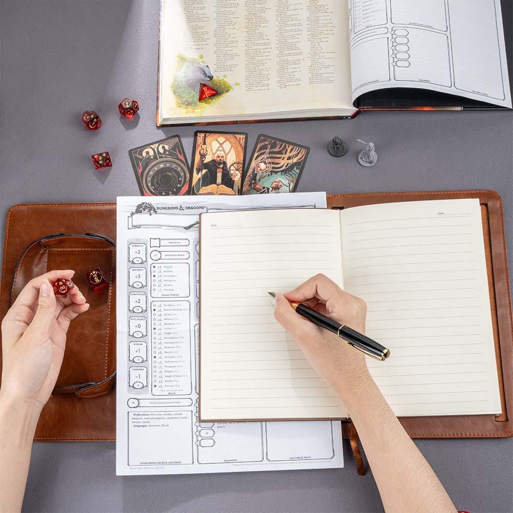Dnd Mathite Sheet Personalized Leather Multifunctional Dice and Character Sheet Mat ...