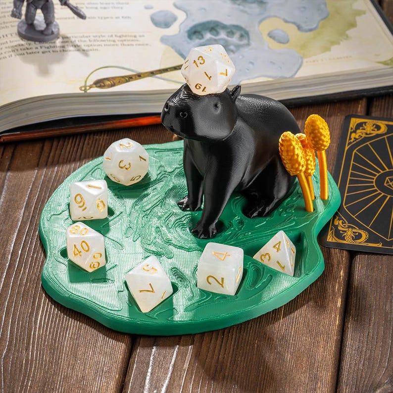 Cabybara Dice Holder, DND Dice Storage, 3d Printed Dice Holder, Cute