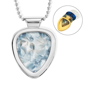 Collar con colgante de soporte de púa de guitarra personalizado, púas de guitarra aleatorias adicionales gratuitas, juego de púas de guitarra de latón, regalo para guitarrista/músico