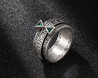 D20 Fidget Ring, Geburtsstein Ring, D20 Spinner Ring, Angst Ring, Anzahl Drehring, Würfelring, DND Geschenke, Dungeons and Dragons