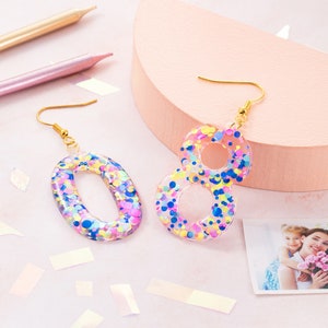 Custom Number Earrings Earrings Custom Party Anniversary Birthday Gifts, Birthday Statement Dangles, Birthday Gift For Her