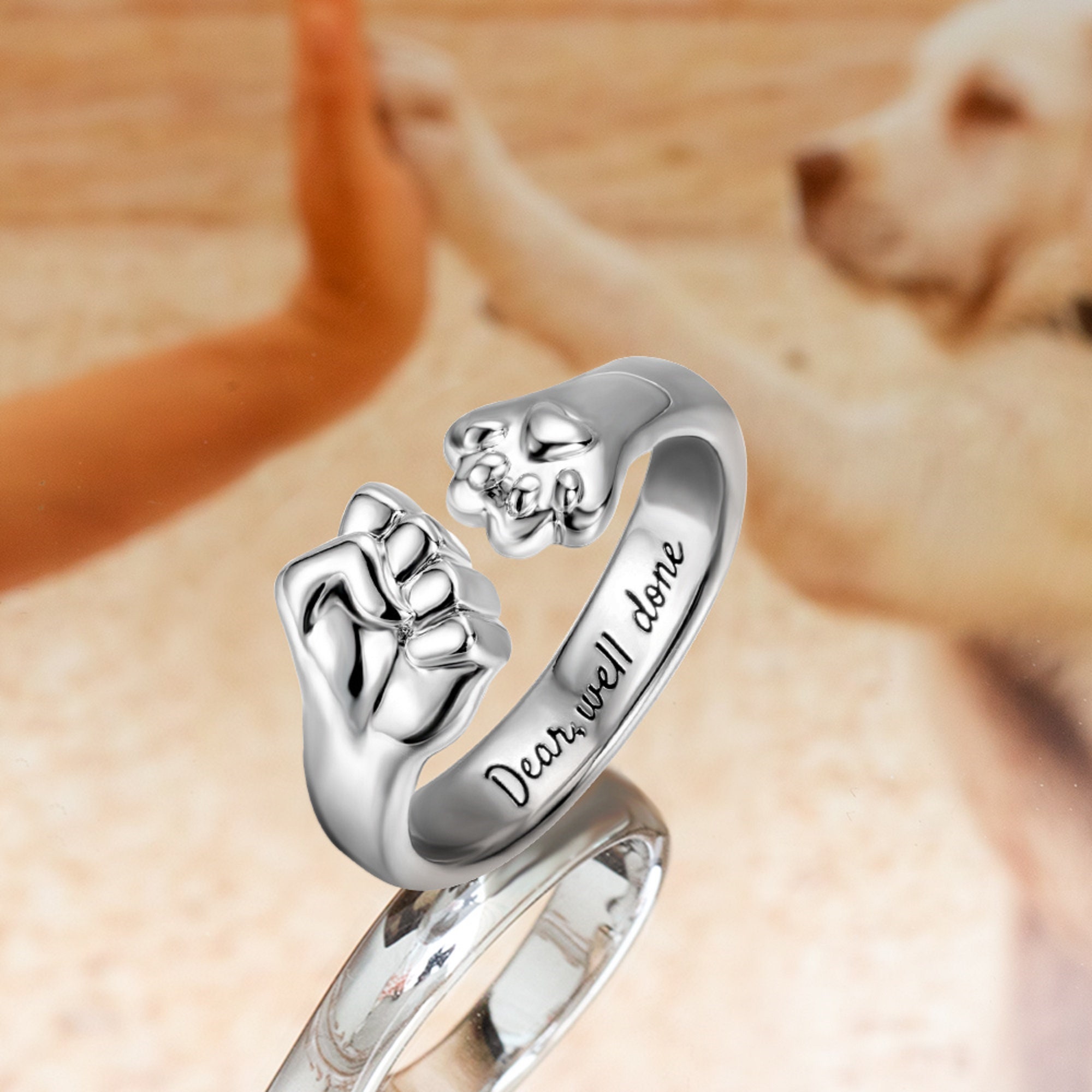 Custom Inner Ring Lettering D20 Dice Couple Ring-Doldols