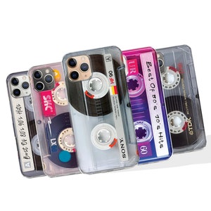 Personalized Vintage Audio Cassette Tape Phone Case 80&#39;S Retro Style Mixtape Case Christmas Birthday Gift for All iPhone Models