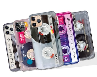 Personalized Vintage Audio Cassette Tape Phone Case 80'S Retro Style Mixtape Case Christmas Birthday Gift for All iPhone Models