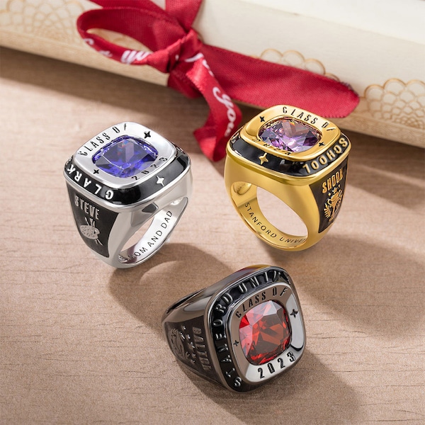 Custom Class Rings High School Etsy