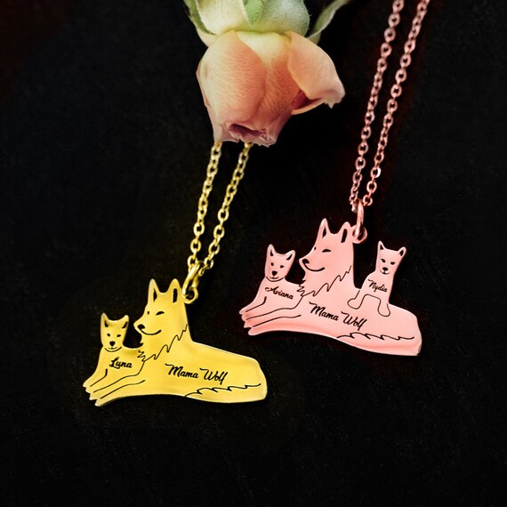 Mama wolf deals necklace