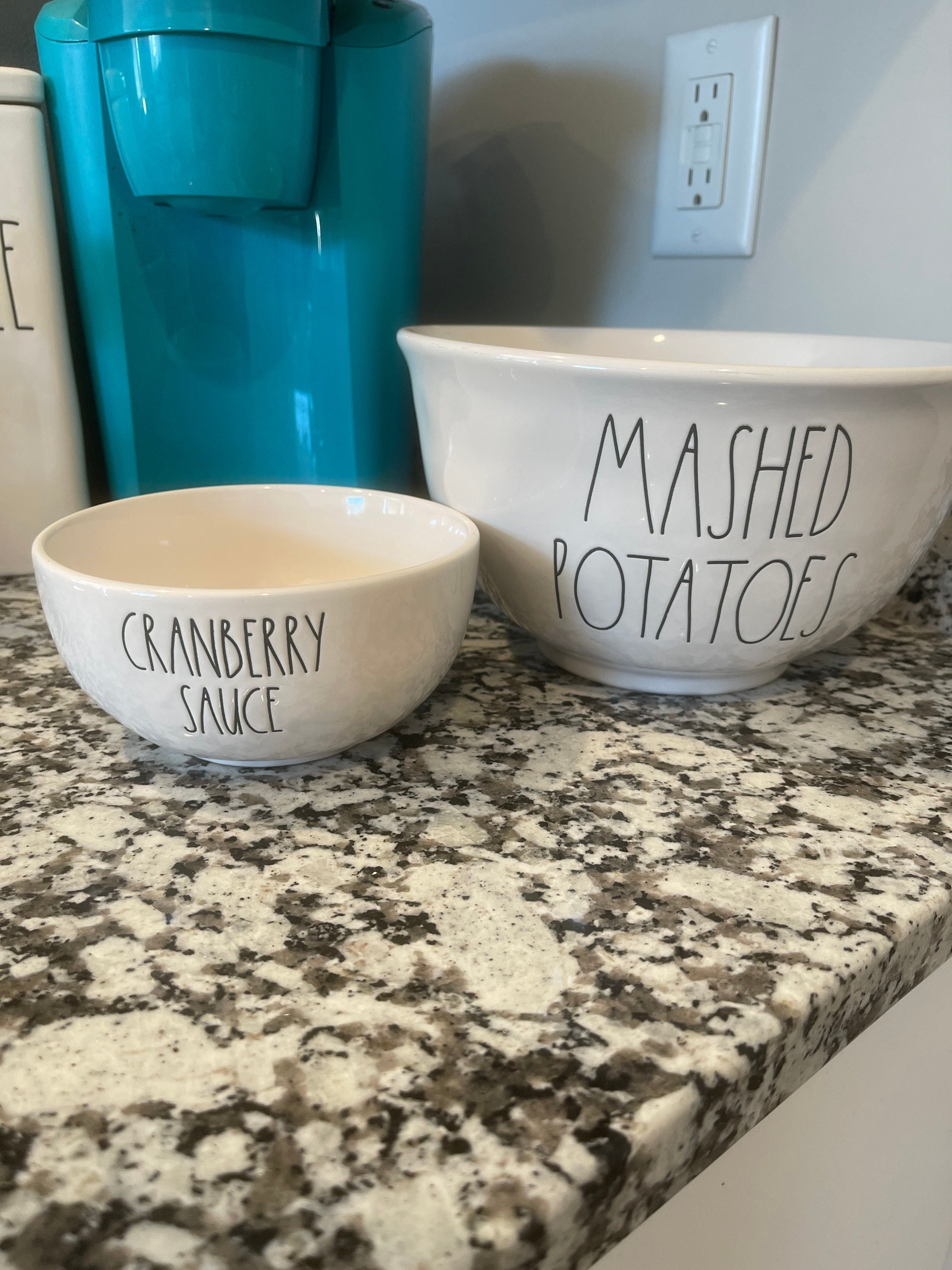 Rae Dunn CHRISTMAS SANTA Mixing Bowls ( set of 2)