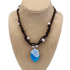 Moana Maui Fish Hook Necklace Pendant Cosplay Charm Gold Silver UK Seller 