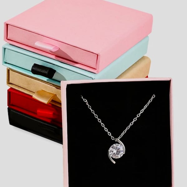 Jewellery Gift Boxes for necklace earrings bracelet slide open jewelry box 9 x 9 x 1.7