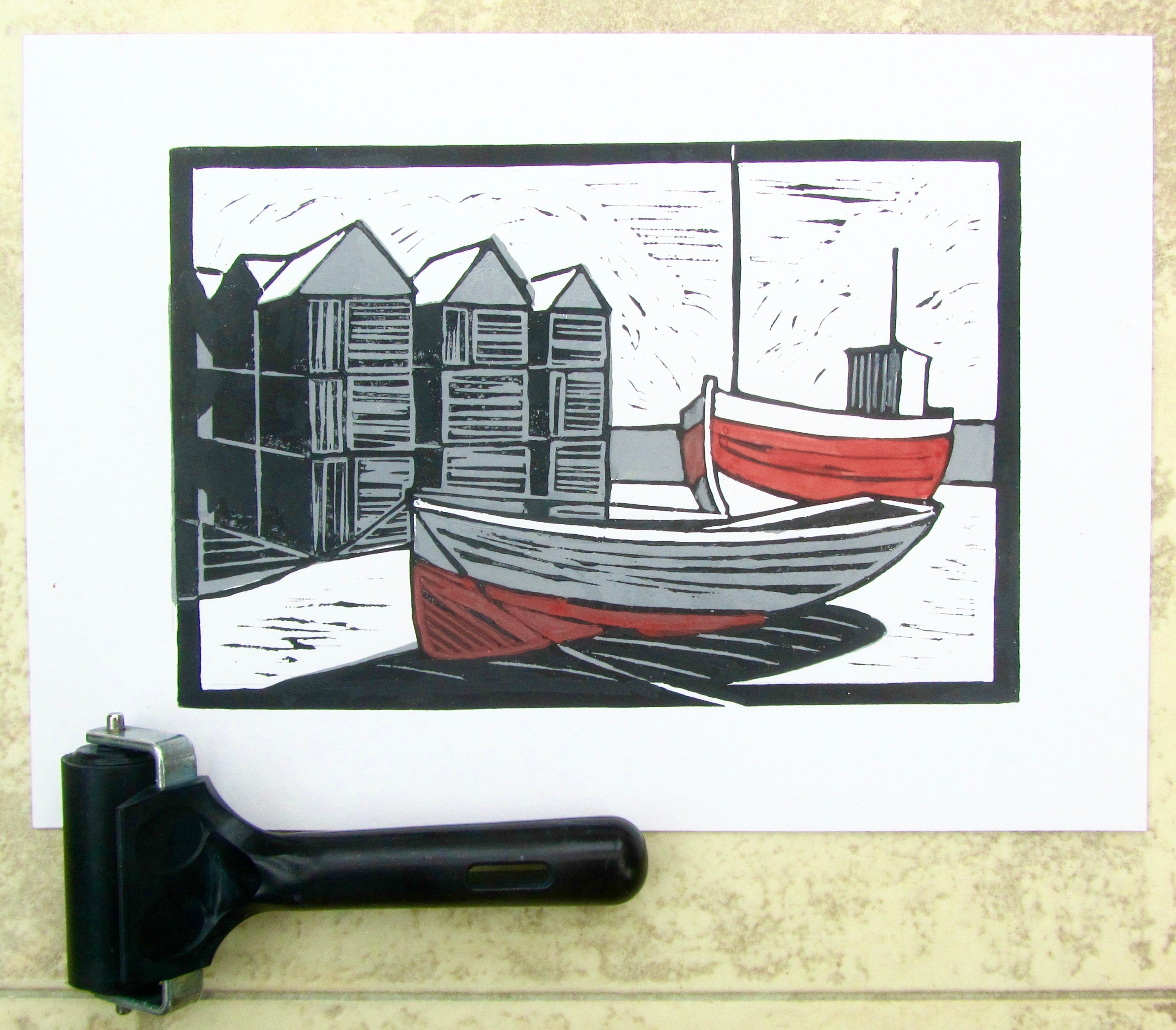 Hastings Net Shops Linocut Original Limited Edition Print Etsy