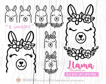 Llama Birthday Svg Etsy
