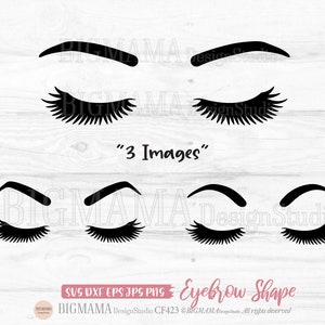 Eyelash SVG,Eyelashes SVG,Eyebrows,Eyebrow,Tattoo,Mascara,Woman,Beauty,Silhouette,Cut File,PNG,Makeup,Stencil,Cricut,Instant download_CF423