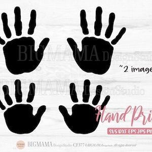 Hand Print SVG,DXF,Hand Prints,Hand Print PNG,Cut File,Bundle,Kids,School,Art,Double Hands,Handprint,Vinyl,Cricut,Instant download_CF377