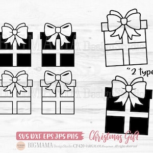Weihnachtsgeschenk SVG,Weihnachtsgeschenk,Weihnachtsgeschenk,Weihnachten, Line Art,schleife,Geburtstag,Geschenk Clipart,Schnittdatei,PNG,Clipart,Schnittdatei,Sofortdownload_CF420