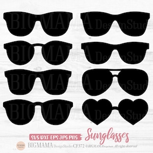 Zonnebrillen SVG, zomer, mode, strand, bundel, PNG, DXF, bestand knippen, Cricut, silhouet, zonnebrillen Svg bundel, Clipart, Instant download_CF372