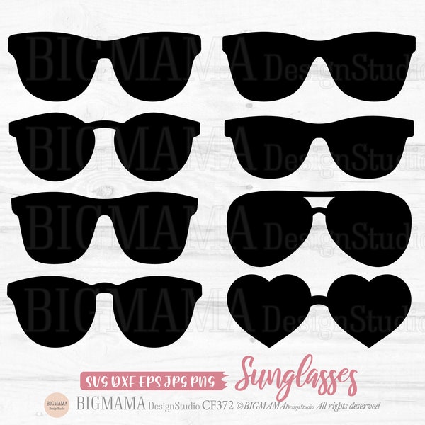 Sunglasses SVG,Summer,Fashion,Beach,Bundle,PNG,DXF,Cut File,Cricut,Silhouette,Sunglasses Svg Bundle,Clipart,Instant download_CF372
