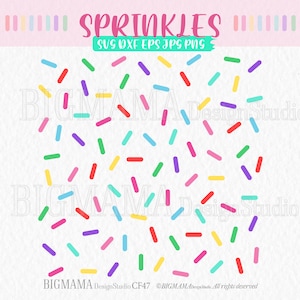 Sprinkle Pattern SVG,Confetti,Bakery,DXF,Donuts,cookie sprinkles,Cake,Birthday,Cricut,Silhouette,Commercial use,Instant download_CF47