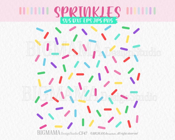 Sprinkle Pattern SVG Confetti Bakery DXF Donuts cookie | Etsy México