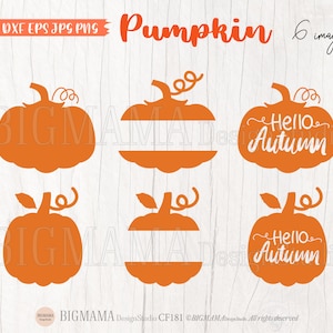 Pumpkin Monogram Frame SVG,Pumpkin svg bundle,DXF,Halloween,Fall,Sign,Thanksgiving,Cut file,Cutting,Cricut,Silhouette,Instant download_CF181