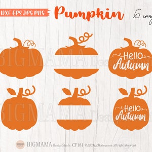 Pumpkin Monogram Frame SVG,Pumpkin svg bundle,DXF,Halloween,Fall,Sign,Thanksgiving,Cut file,Cutting,Cricut,Silhouette,Instant download_CF181