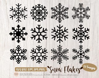 Snowflake SVG,Christmas Snowflakes,Winter Bundle,PNG,Cut File,Vinyl,Cutting,Cricut,Silhouette,Commercial use,Instant download_CF508