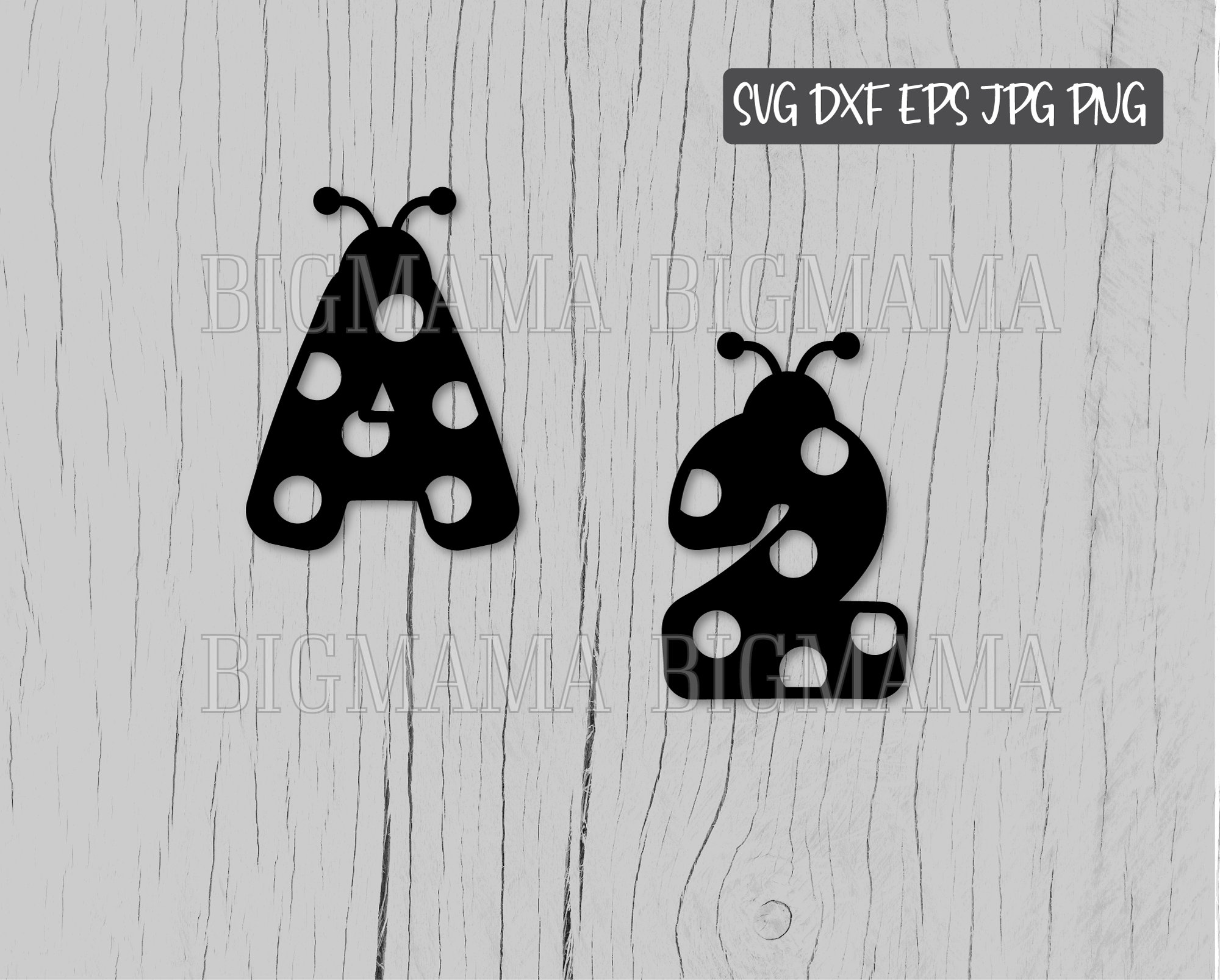 Ladybug Alphabet Svgdxflettersfontnumbersbirthdaycut Etsy