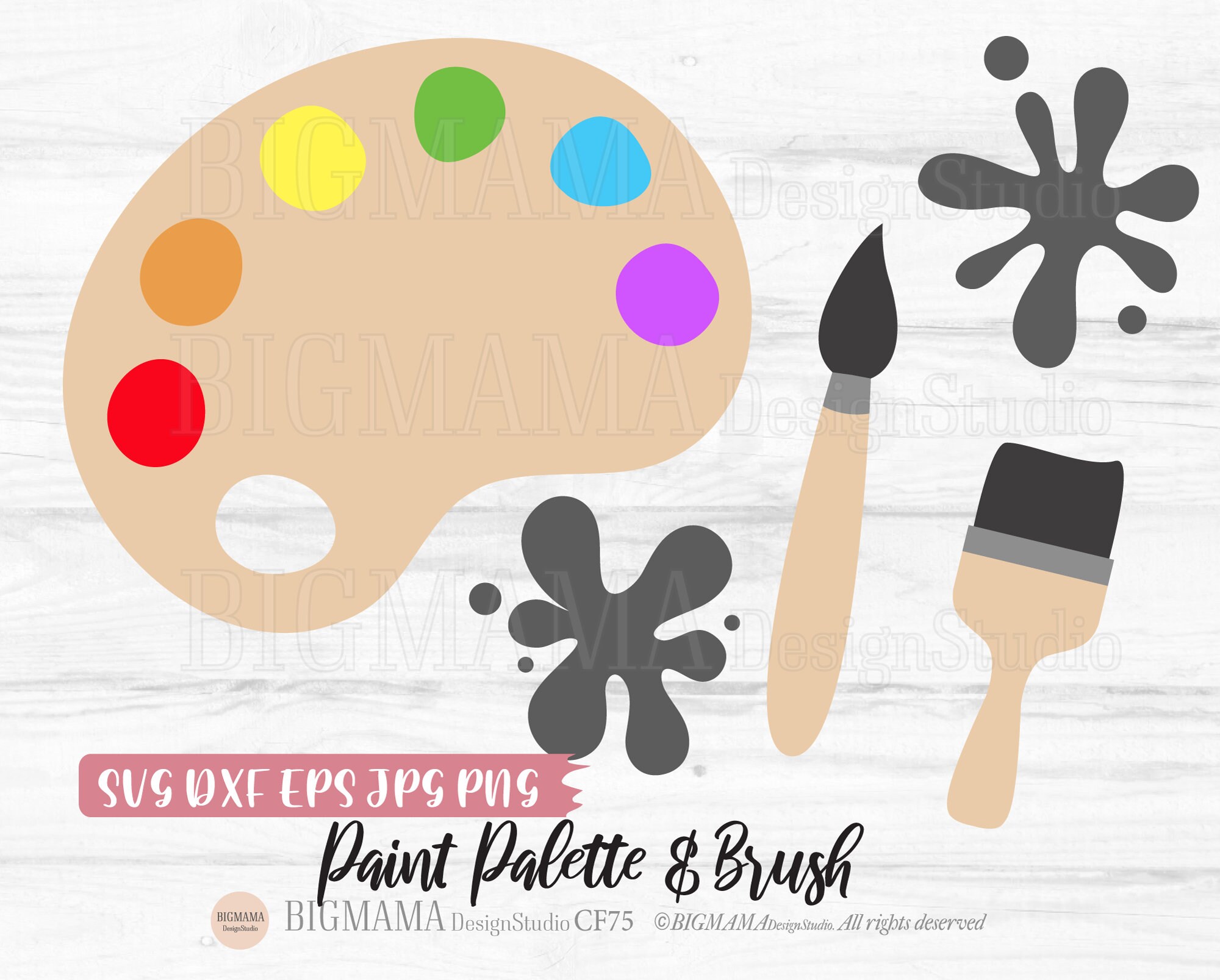 Paint Pallet Pallette SVG PNG JPG Clip Graphic by kaybeesvgs · Creative  Fabrica