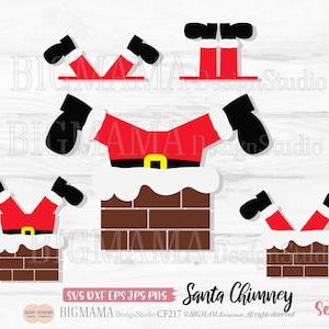 Chaminé de Natal SVG, Papai Noel preso, Pernas, Natal Svg, Pés de Papai Noel, Botas, Natal, DXF, Arquivo de corte, PNG, Vinil, Cricut, Silhueta, Download instantâneo_CF217