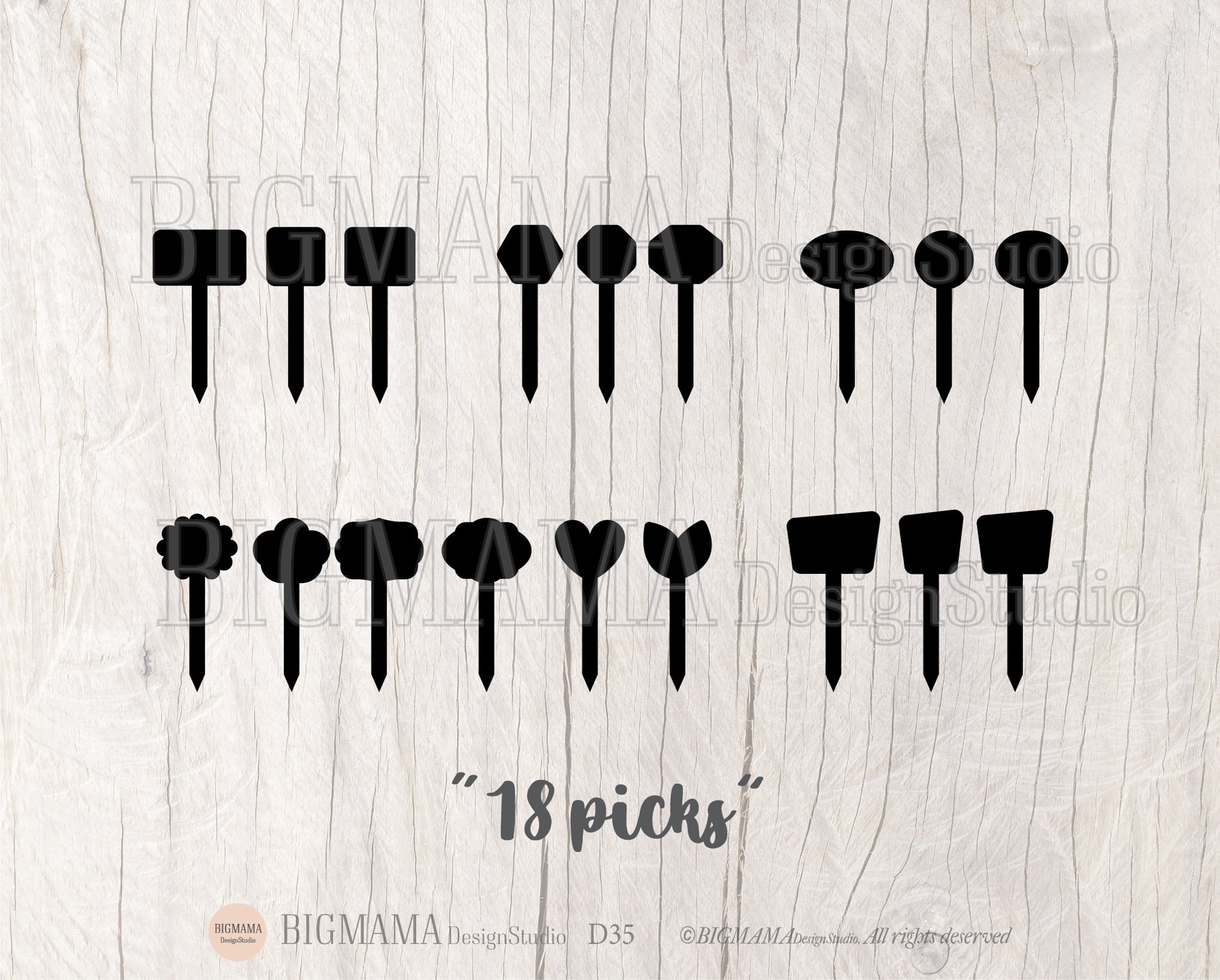 Garden Pick Svggarden Markersplant Pick Etsy Australia