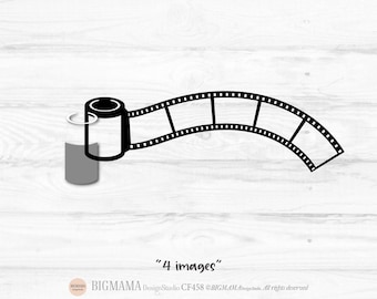 Retro Film Frame SVG,Vintage Camera Film Roll,Film Strip Collage  Template,Picture Frame,Cricut,PNG,Cut file,Instant download_CF458