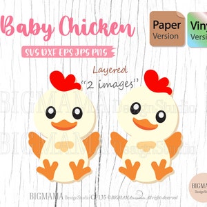 Baby Chicken SVG,Paper,Vinyl,Cut File,Layered,DXF,Cute,Chicken Svg File,Animal Svg,Chicken Svg For CriCut,Silhouette,Instant download_CF135